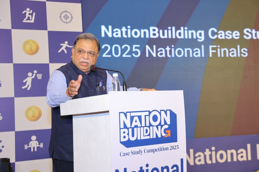 A speaker at the Nation Building Conclave